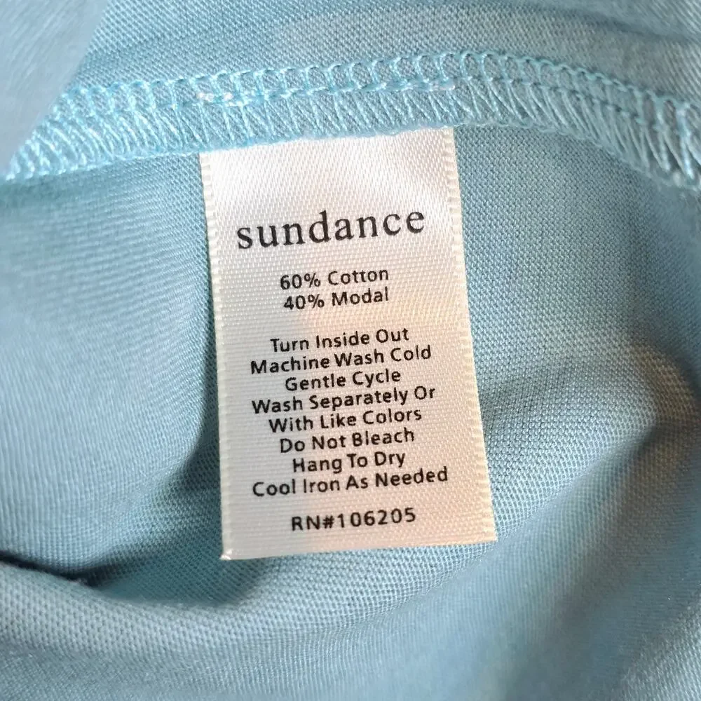 Sundance‎ Cascading Puff Long Sleeve Top Sz XL Green Blue Raglan Pullover Top - Picture 7 of 9